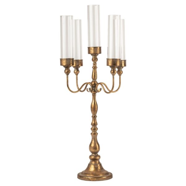 Chandelier métal or