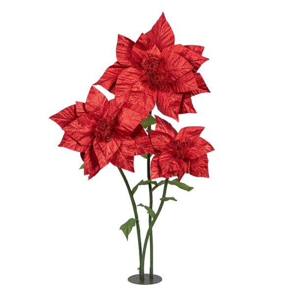 Poinsettia géant rouge
