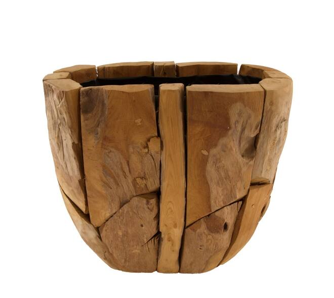 Planter teak Ø38x36cm