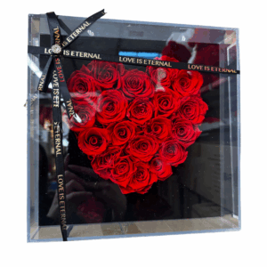 CŒUR DE ROSES ROUGES