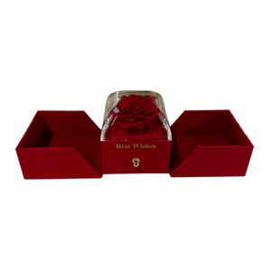 Coffret avec Rose Préservée Rouge